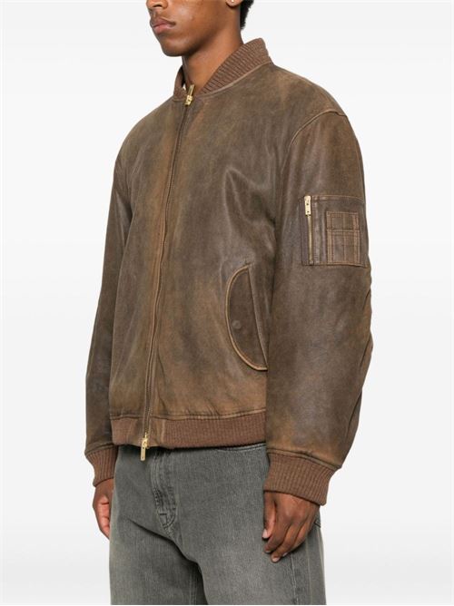 Giacca in pelle imbottita effetto lived-in unisex GOLDEN GOOSE | GUP02489P00216855260